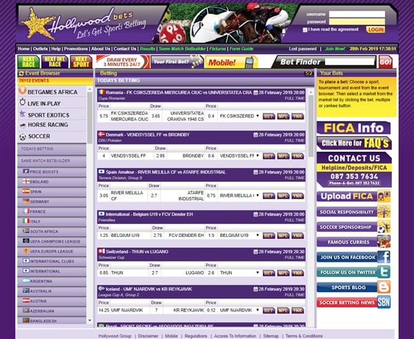 Hollywoodbets Sports book